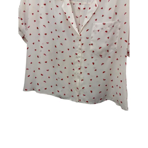Abound Watermelon Button Up Shirt Novelty Print Size M - Picture 3 of 9